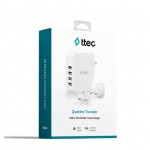 Сетевое зарядное устройство Ttec Quattro Traveler 25W 4USB 5.1A White (2SC02BUK)