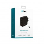 Сетевое зарядное устройство Ttec SmartCharger Trio GAN 1USB 2Type-C 120W Black (2SCG04S)