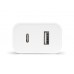 Сетевое зарядное устройство Ttec SmartCharger Duo PD 32W 1USB 1Type-C 3A White (2SCS24B)
