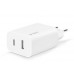 Сетевое зарядное устройство Ttec SmartCharger Duo PD 32W 1USB 1Type-C 3A White (2SCS24B)