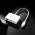Адаптер Ugreen MM123 Type-C-HDMI-VGA 4K 30Hz White (30843)