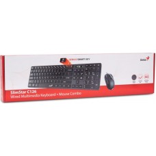 Комплект клавиатура + мышь Genius C-126 SlimStar Black Ukr (31330007407)
