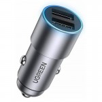 Автомобильное зарядное устройство Ugreen CD130 2USB 24W 3A QC 3.0 Gray (50592)