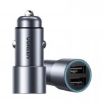 Автомобильное зарядное устройство Ugreen CD130 2USB 24W 3A QC 3.0 Gray (50592)