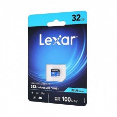 Карта памяти LEXAR 633x MicroSDHC Card 32GB Class 10 (UHS-1 U1)
