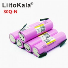Аккумулятор 18650 LiitoKala 30Q-N 3000mAh с контактами под пайку