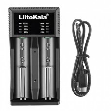Зарядное устройство LiitoKala Lii-C2 для Li-Ion Ni-Mh/Ni-Cd АКБ. Универсальное USB-C LED 2 канала Ток 2А
