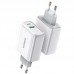 Сетевое зарядное устройство Ugreen CD170 1USB 1Type-C PD 36W 3A White (60468)