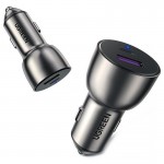 Автомобильное зарядное устройство Ugreen CD213 1USB 1Type-C 3A 36W QC 3.0+ Gray (60980)