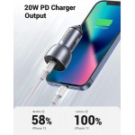 Автомобильное зарядное устройство Ugreen CD213 1USB 1Type-C 3A 36W QC 3.0+ Gray (60980)