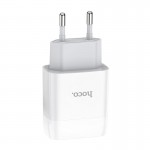 Сетевое зарядное устройство Hoco C73A Glorious 2USB 2.4А White (6931474712912)