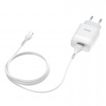 Сетевое зарядное устройство Hoco C72A Glorious 1USB 2.1А White (6931474713018) + кабель Type-C Сетевое зарядное устройство Hoco C72A Glorious 1USB 2.1А White (6931474713018) + кабель Type-C