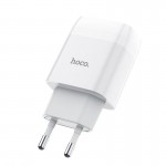 Сетевое зарядное устройство Hoco C72A Glorious 1USB 2.1А White (6931474713018) + кабель Type-C Сетевое зарядное устройство Hoco C72A Glorious 1USB 2.1А White (6931474713018) + кабель Type-C