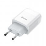 Сетевое зарядное устройство Hoco C72A Glorious 1USB 2.1А White (6931474713018) + кабель Type-C Сетевое зарядное устройство Hoco C72A Glorious 1USB 2.1А White (6931474713018) + кабель Type-C