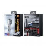 Автомобильное зарядное устройство WK WP-C32 1USB 1Type-C 2.1A Dark Grey (6941027620090) + кабель Lightning