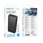 УМБ Borofone BJ80A Clever 20000mAh 22.5W QC + PD 2USB 1Type-C 3A Black (6941991121616) УМБ Borofone BJ80A Clever 20000mAh 22.5W QC + PD 2USB 1Type-C 3A Black (6941991121616)