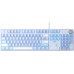 Клавиатура Aula Mechanical F2088 PRO White/Violet, plus 9 Purple keys KRGD blue (6948391234915)