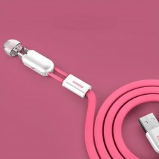 Кабель Remax RC-025t Gemini USB-Lightning-MicroUSB (M/M) 1m Pink (6954851251286)