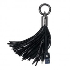 Кабель Remax RC-053i Tassel Ring USB-Lightning 0.15m Black (6954851260141)