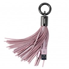 Кабель Remax RC-053i Tassel Ring USB-Lightning 0.15m Pink (6954851260189)
