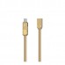Кабель Remax RC-070th Gplex Lightning-МicroUSB-Type-C (F/M) 1m Gold (6954851267201)