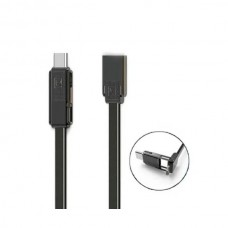 Кабель Remax RC-070th Gplex Lightning-МicroUSB-Type-C (F/M) 1m Dark Grey (6954851267225)