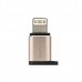 Адаптер Remax RA-USB2 Visual MicroUSB-Lightning Gold (6954851289814)