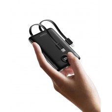 УМБ VEGER C11 Built-in Cables PD QC3.0 22.5W 10000mAh 1USB 2A Black (W1170) (6970453557939)