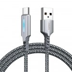 Кабель Remax RC-123a Gonyu USB-Type-C (M/M) 2.4 A 1m Silver (6972174151915)