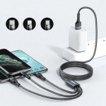 Кабель Remax RC-070th Sury2 USB-Lightning-МicroUSB-Type-C (M/M) 1m Grey (6972174156781)