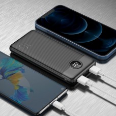 УМБ VEGER L10S LCD Display PD QC3.0 20W 10000mAh 2USB 1Type-C 2A Black (W1105PD) (6977525750021)