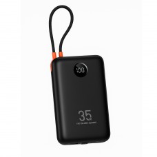 УМБ VEGER K2 Built-in Cables PD 35W 20000mAh 1USB 1Type-C 3A Black (W2068) (6977525750120)