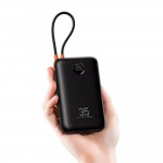 УМБ VEGER K2 Built-in Cables PD 35W 20000mAh 1USB 1Type-C 3A Black (W2068) (6977525750120)