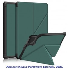 Чехол книжка BeCover PU Ultra Slim Origami для электронной книги Amazon Kindle Paperwhite 11th Gen. 2021 Dark Green (707220)