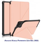 Чехол книжка BeCover PU Ultra Slim Origami для электронной книги Amazon Kindle Paperwhite 11th Gen. 2021 Rose Gold (707223)