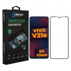 Защитное стекло BeCover для Vivo V21E Black (707246)