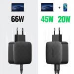 Сетевое зарядное устройство Ugreen CD216 2Type-C PD 66W 3A Black (70867)