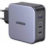 Сетевое зарядное устройство Ugreen CD289 GaN PD 140W 2Type-C 1USB 5A Gray + cable Type-C 1.5m (90549)