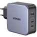 Сетевое зарядное устройство Ugreen CD289 GaN PD 140W 2Type-C 1USB 5A Gray + cable Type-C 1.5m (90549)