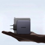 Сетевое зарядное устройство Ugreen CD289 GaN PD 140W 2Type-C 1USB 5A Gray + cable Type-C 1.5m (90549)