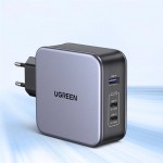 Сетевое зарядное устройство Ugreen CD289 GaN PD 140W 2Type-C 1USB 5A Gray + cable Type-C 1.5m (90549)