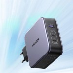 Сетевое зарядное устройство Ugreen CD289 GaN PD 140W 2Type-C 1USB 5A Gray + cable Type-C 1.5m (90549)