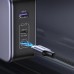 Сетевое зарядное устройство Ugreen CD289 GaN PD 140W 2Type-C 1USB 5A Gray + cable Type-C 1.5m (90549)