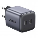 Сетевое зарядное устройство Ugreen CD294 GaN 2Type-C PD 45W 3A Gray (90573)