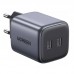 Сетевое зарядное устройство Ugreen CD294 GaN 2Type-C PD 45W 3A Gray (90573)