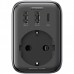 Сетевое зарядное устройство Ugreen CD314 2USB 1Type-C PD 30W 3A Outlet Extender Black (90613)