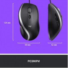 Мышь Logitech Advanced Corded M500s Black (910-005784)