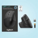 Мышь Wireless Logitech Lift Left Vertical Ergonomic (910-006495) Graphite USB