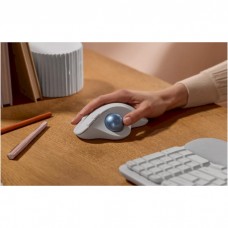 Мышь Wireless Logitech Ergo M575S Off-White + Blue Ball (910-007030)