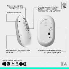 Мышь Wireless Logitech Pop Mouse with Emoji Off-White (910-007411)